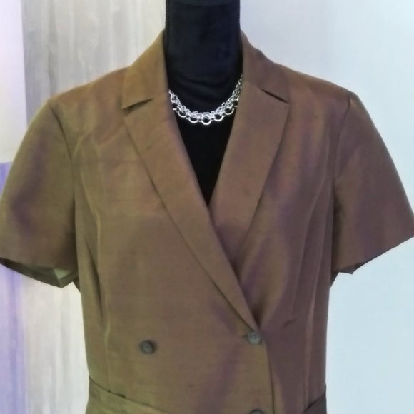 Liz Claiborne 100% Silk double-breasted Dress - Picture 2 of 4